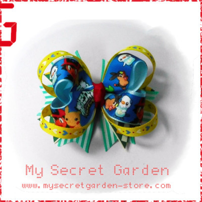 Pokemon Anime Grosgrain Ribbon Girls 4" Boutique Bow Hair Bows ( Hair Clip or Hair Band ) 